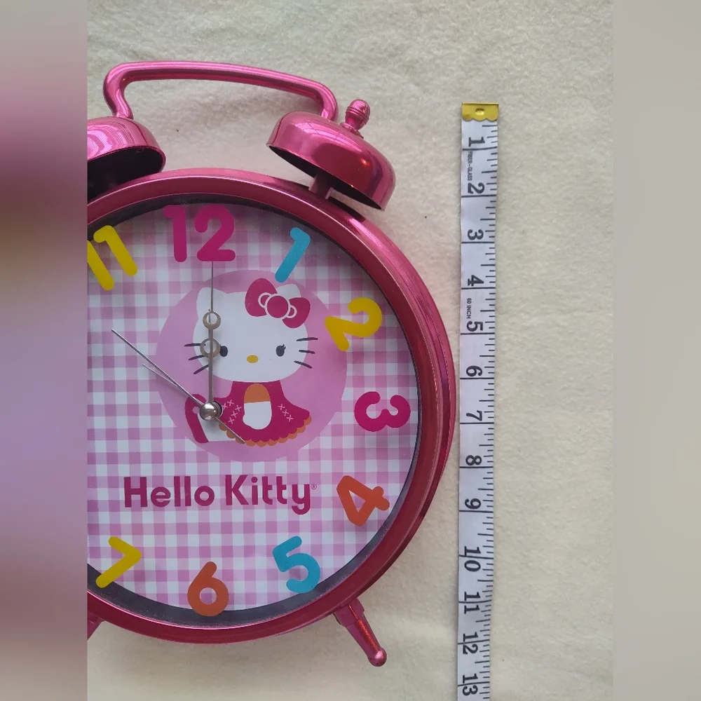 Sanrio Hello Kitty Pink Metallic Alarm Clock 2012